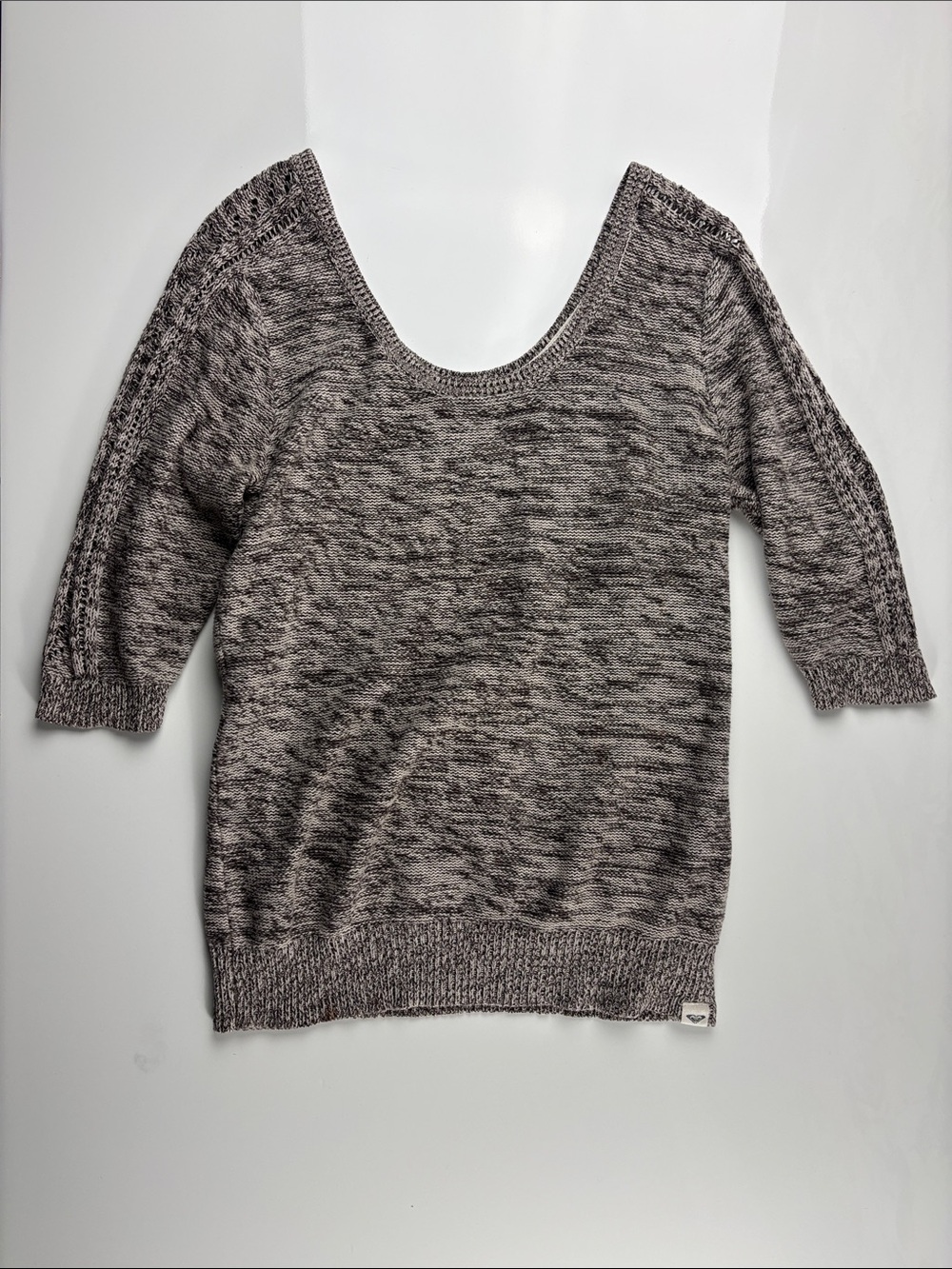 Roxy marled knit scoop neck pullover